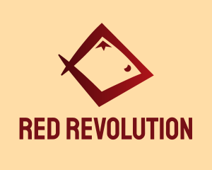 Red Mountain Fish  logo design