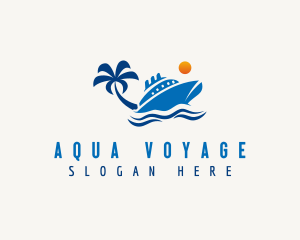 Yacht Vacation Travel  logo design