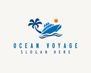 Yacht Vacation Travel  logo design