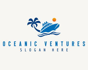 Yacht Vacation Travel  logo design