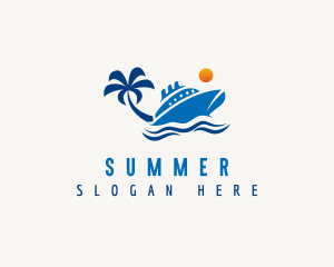 Yacht Vacation Travel  logo design