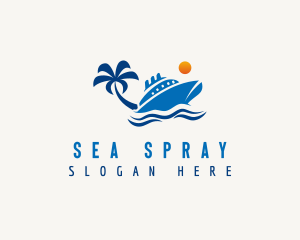 Yacht Vacation Travel  logo design