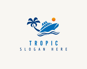 Yacht Vacation Travel  logo design