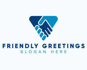 Greeting - Handshake Business Agreement logo design