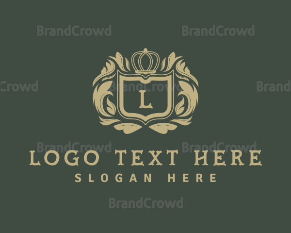 Luxurious Shield Crown Logo