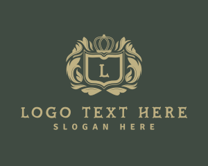 Golden - Luxurious Shield Crown logo design