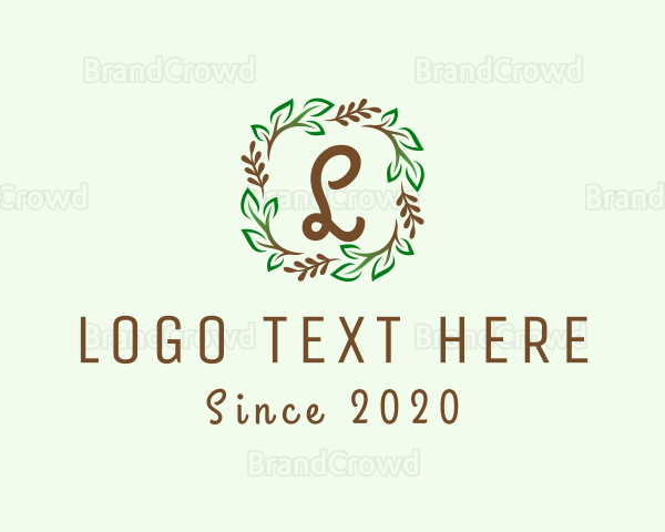 Branch Plant Wreath Logo