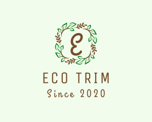 Branch Plant Wreath logo design