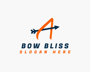 Bow - Archery Bow Arrow logo design