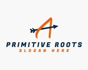 Primitive - Archery Bow Arrow logo design