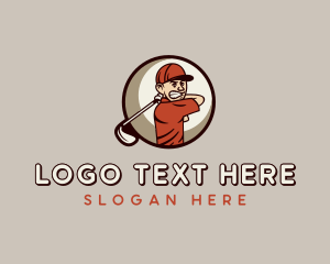 Character - Golfing Sports Tournament logo design