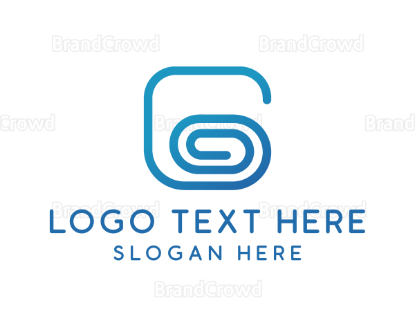 Blue G Clip Logo