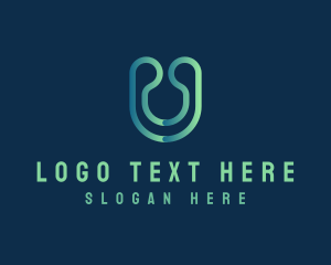 Cyberspace - Modern Tech App logo design