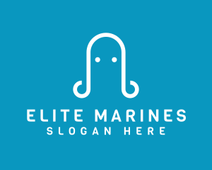 Minimalist Marine Octopus  logo design