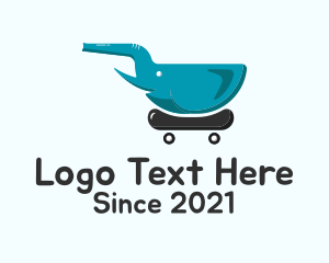 Kids - Elephant Push Cart logo design