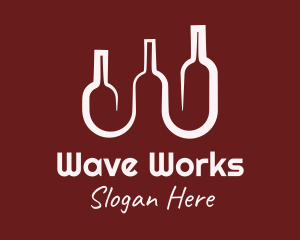 Wavy - Monoline Wavy Bottles logo design