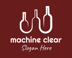 Liquor Store - Monoline Wavy Bottles logo design