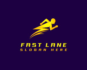 Human Lightning Fast logo design