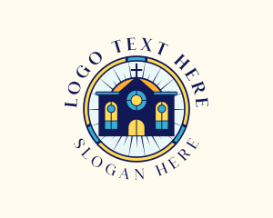 Stained - Christian Church Chapel logo design