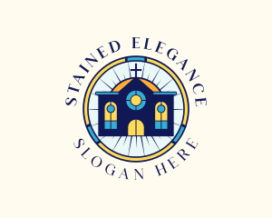 Stained - Christian Church Chapel logo design