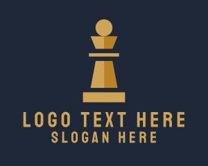 Strategy - Pawn Chess Board Game logo design