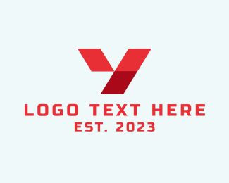 Geometric Letter V logo design