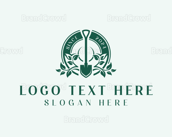 Plant Shovel Landscaping Logo