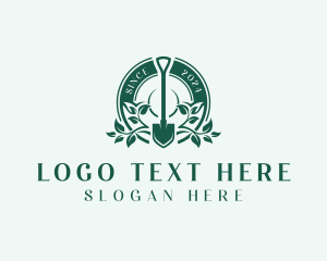 Plant Shovel Landscaping Logo