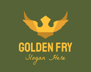 Golden Winged Crown logo design