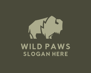 Mammals - Wild Bison Farming logo design