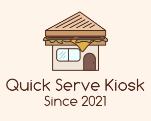 Kiosk - Brown Sandwich House logo design