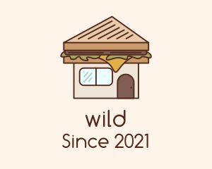 Cute - Brown Sandwich House logo design