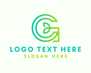 Startup - Gradient Seedling Letter G logo design