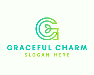 Gradient Seedling Letter G logo design