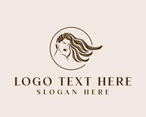 Organic - Beauty Model Hair logo design