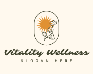 Tropical Flower Wellness logo design