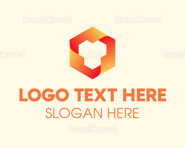Digital Geometric Hexagon Logo