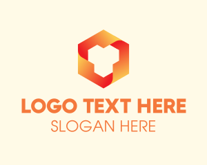 Digital Geometric Hexagon Logo