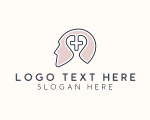 Medical Cross - Mind Mental Health Therapy logo design