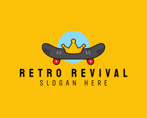 Retro - Retro Skater Boy King logo design