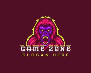 Radioactive Gaming Gorilla logo design