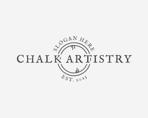 Rustic Chalk Scribble logo design