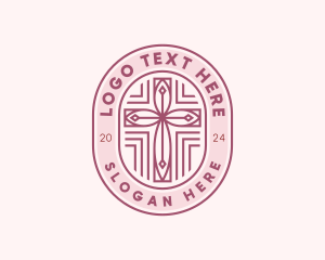 Pastoral - Christian Church Cross logo design