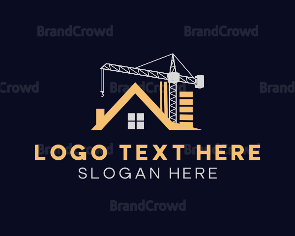 House Crane Construction Logo