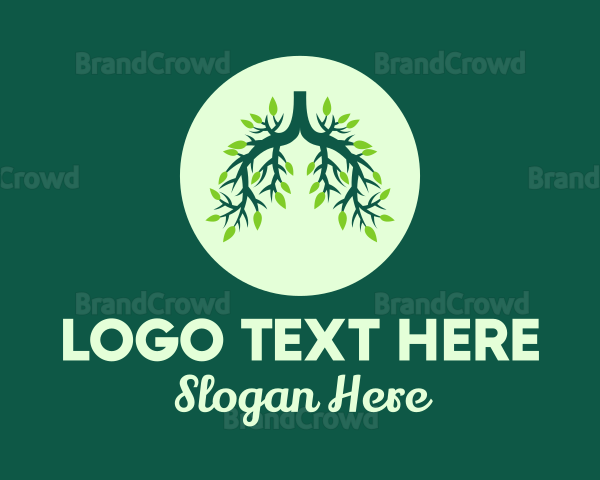 Green Forest Tree Lungs Logo