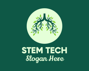 Stem - Green Forest Tree Lungs logo design