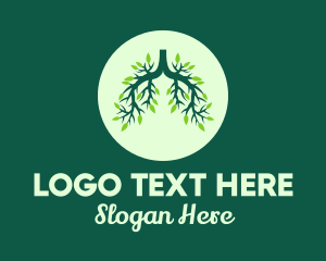 Tree - Green Forest Tree Lungs logo design