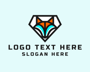 Coyote - Diamond Fox Veterinary logo design
