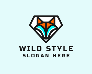 Diamond Fox Veterinary  logo design