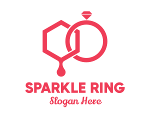 Engagement - Bride & Groom Wedding Marriage Rings logo design